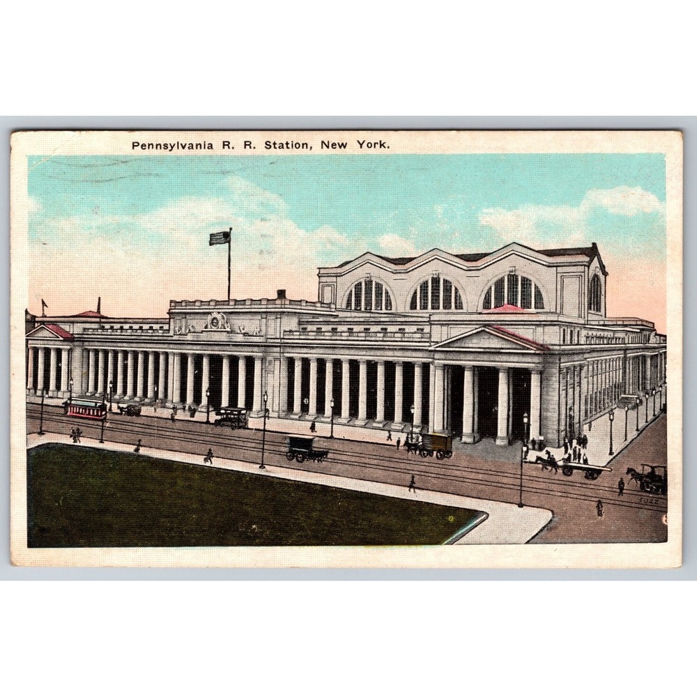 1914 Pennsylvania Railroad Station NYC Postcard Beaux-Arts Architecture PC 260